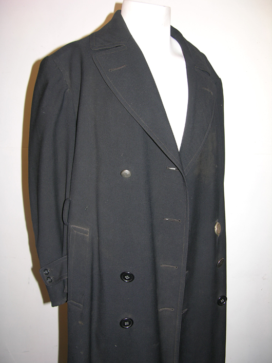 Signature black overcoat worn by David (Kiefer Sutherland) in ‘Lost Boys.’ Premiere Props image.   